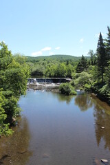 Waterfalls on Missisquoi River in Abercorn, Quebec