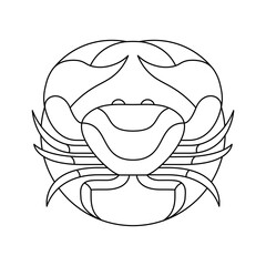 Isolated cancer symbol Western zodiac signs Vector illustration