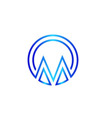 M creative modern vector logo template 