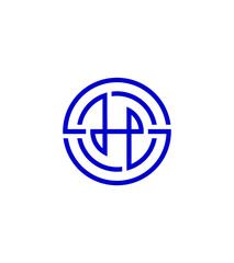 H and G links creative modern vector logo template 