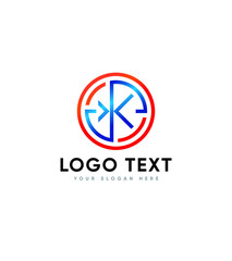 K and K links creative modern vector logo template 