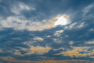 黄昏時の雲