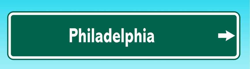 Philadelphia Road Sign