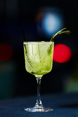 green summer cocktail - mojito with cucumber