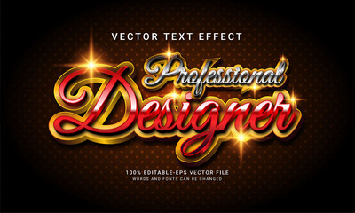 Professional designer 3d editable text style effect