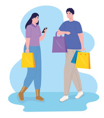 couple in shopping day