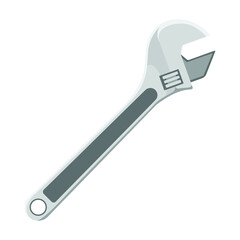 adjustable wrench isolated on white