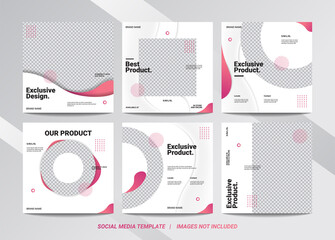 Illustration vector graphic of Social Media Template in a pack of minimalist style with the purpose to promote your brand to increase more followers.