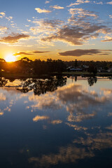 Ohmas Bay Sunset with Clouds and Reflections