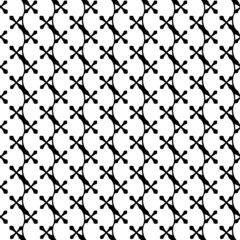 Abstract vector art with black and white seamless monochrome lines pattern