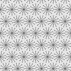 Abstract vector art with black and white seamless monochrome pattern