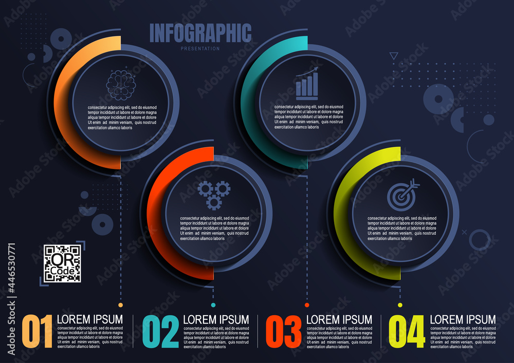 Canvas Prints infographics business, process chart design template for presentation, abstract timeline elements.
