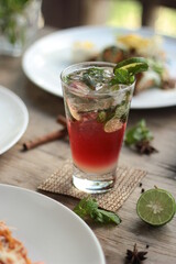 Fresh Mocktail with mint and lime