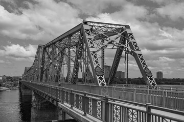 A steel bridge over a river