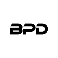 BPD letter logo design with white background in illustrator, vector logo modern alphabet font overlap style. calligraphy designs for logo, Poster, Invitation, etc.