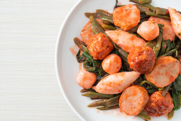  Stir Fried Fish Balls with Yentafo Sauce
