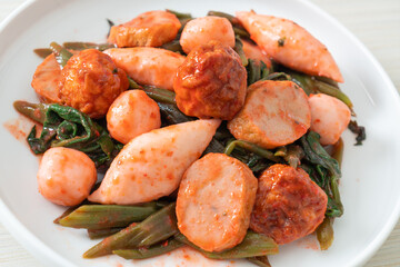  Stir Fried Fish Balls with Yentafo Sauce