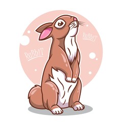 cute rabbit vector illustration