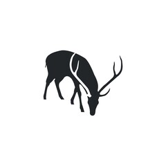 Deer silhouette Vector logo design