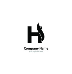 luxury letter h logo concept with white background and minimalist style