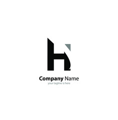 luxury letter h logo concept with white background and minimalist style