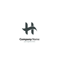 luxury letter h logo concept with white background and minimalist style