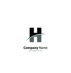 luxury letter h logo concept with white background and minimalist style