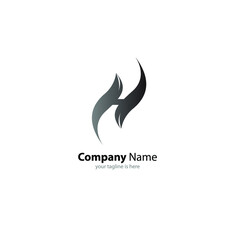 Fototapeta premium luxury letter h logo concept with white background and minimalist style