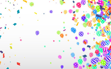 Festive background with colorful balloons and flags Vector
