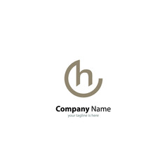 luxury letter h logo concept with white background and minimalist style