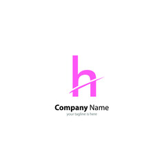 luxury letter h logo concept with white background and minimalist style