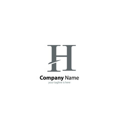 luxury letter h logo concept with white background and minimalist style