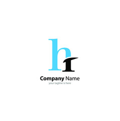 luxury letter h logo concept with white background and minimalist style