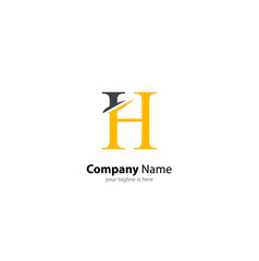 luxury letter h logo concept with white background and minimalist style