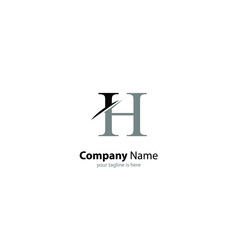 luxury letter h logo concept with white background and minimalist style
