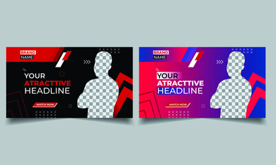 Multipurpose usable web banner and thumbnail template design