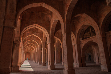 Fototapeta na wymiar Beautiful arches of Jami masjid, Mandu, Madhya Pradesh, India, Asia.