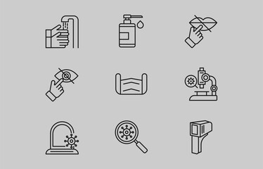 set of medical icons