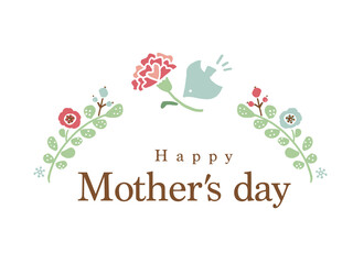 かわいい母の日リース／手書きイラスト