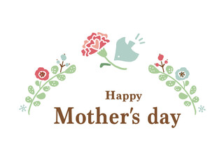 かわいい母の日リース／手書きイラスト