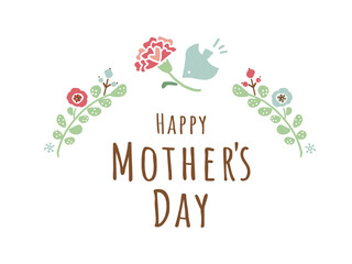 かわいい母の日リース／手書きイラスト