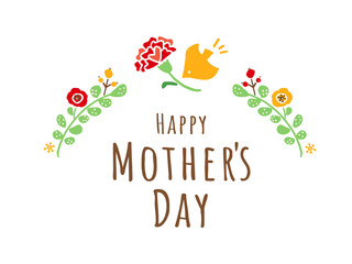 かわいい母の日リース／手書きイラスト
