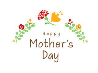 かわいい母の日リース／手書きイラスト