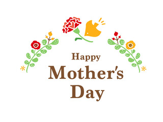 かわいい母の日リース／手書きイラスト