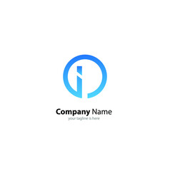 letter i logo modern concept for company  with white background