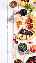 Homemade summer pies or galettes.