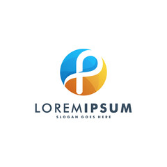 Fototapeta premium Letter P logo design vector illustration
