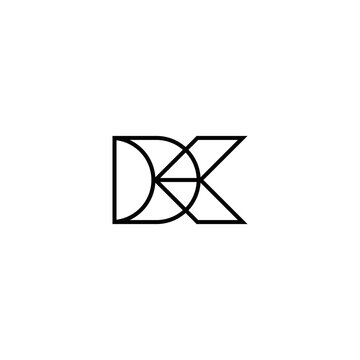 d k dk initial 3d logo design vector template