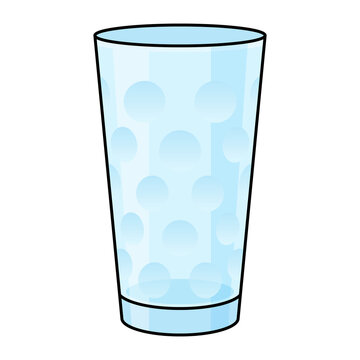Vector Isolated Dubbeglas Cartoon Illustration