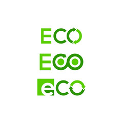 Ecology and Recycle Logo Design. Environment Vector Illustration.